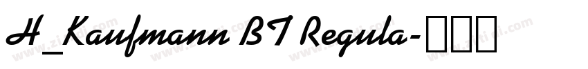 H_Kaufmann BT Regula字体转换